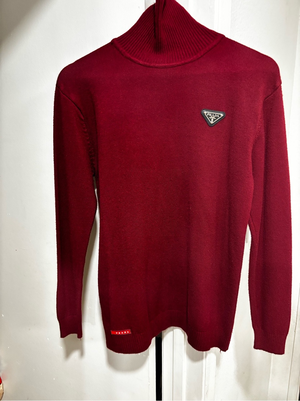 Prada Burgundy Women’s Turtleneck Sweater